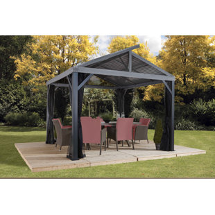 gazebo ft patio aluminum ii south beach sojag 12x16 wayfair